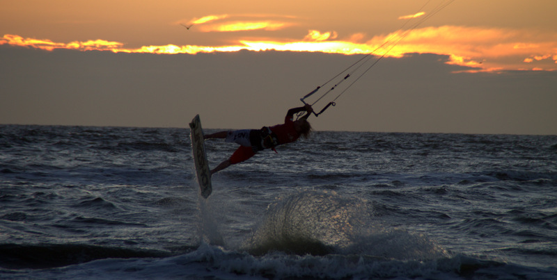 Sunset Kitesurfen