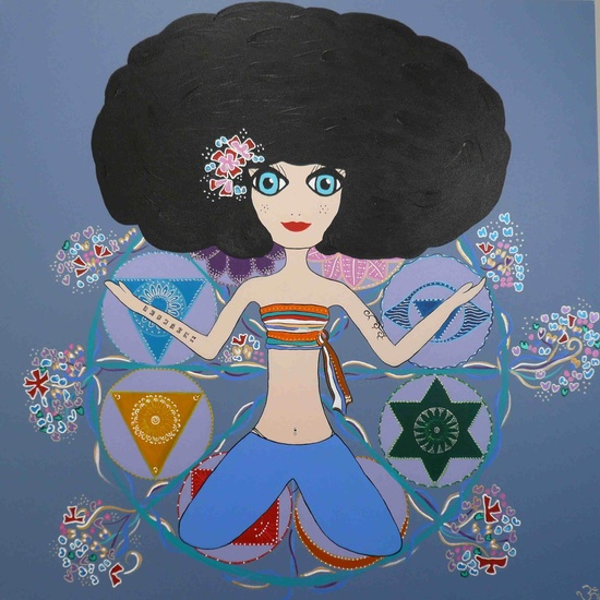 Happy Girl turns the wheel of life