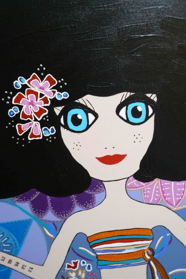 Happy Girl turns the wheel of life