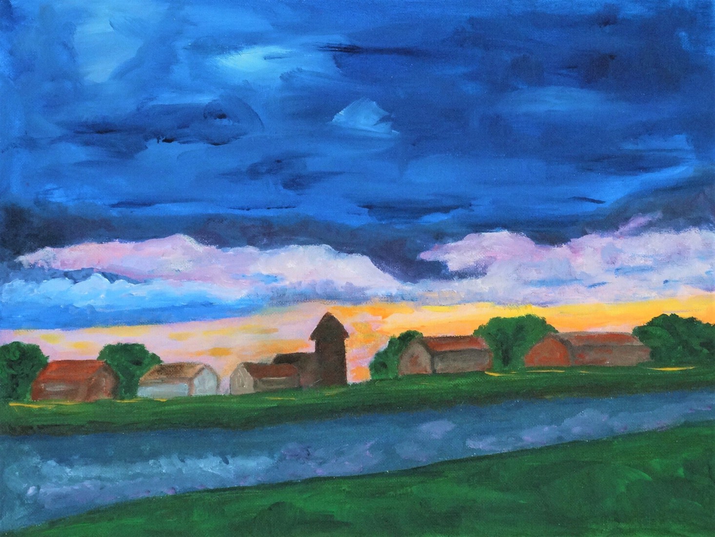 Dreigende lucht boven Purmerland