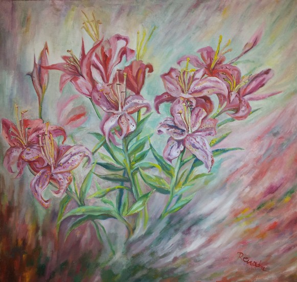 the flowers in the fire