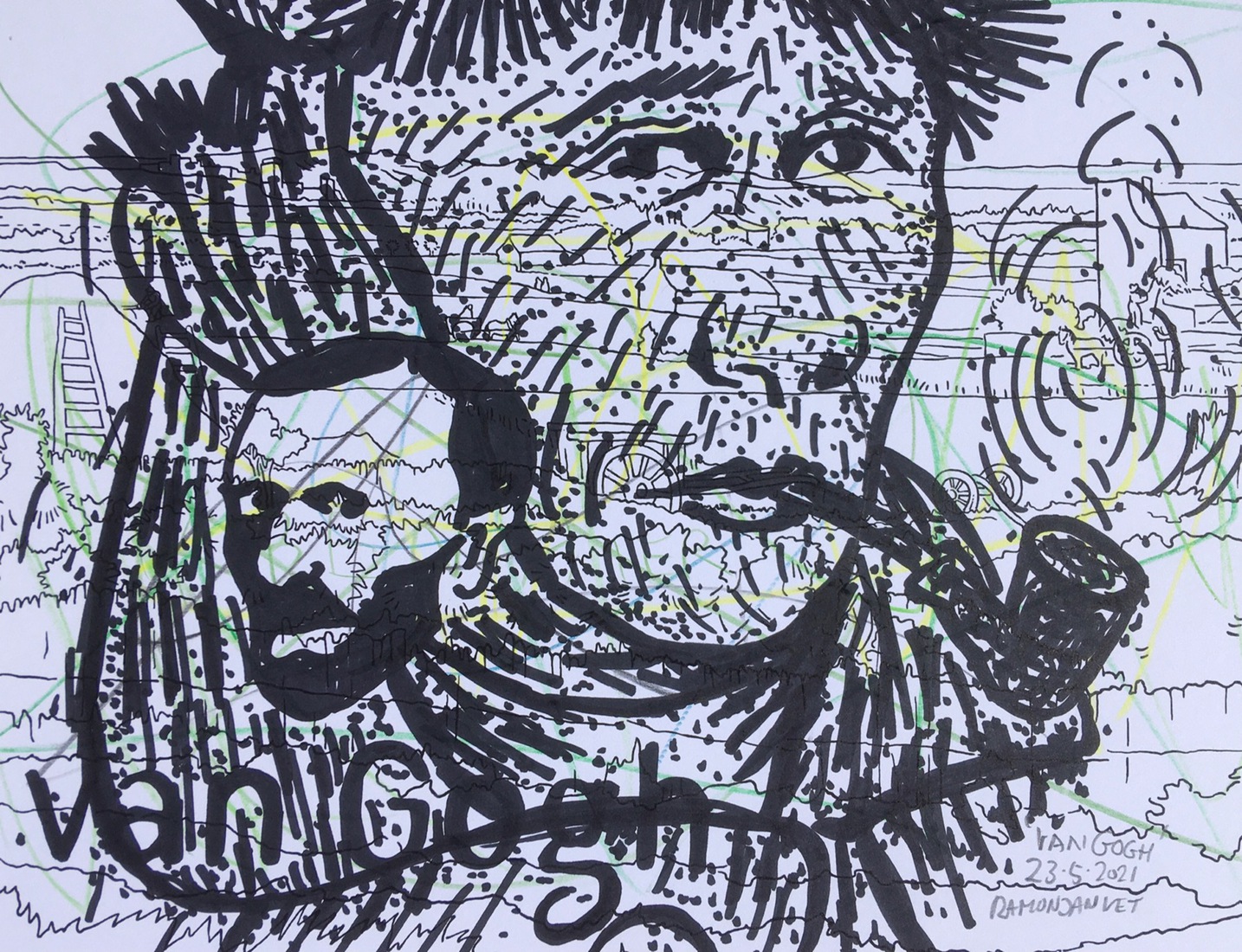 Vincent van Gogh ( met verbonden oor) 