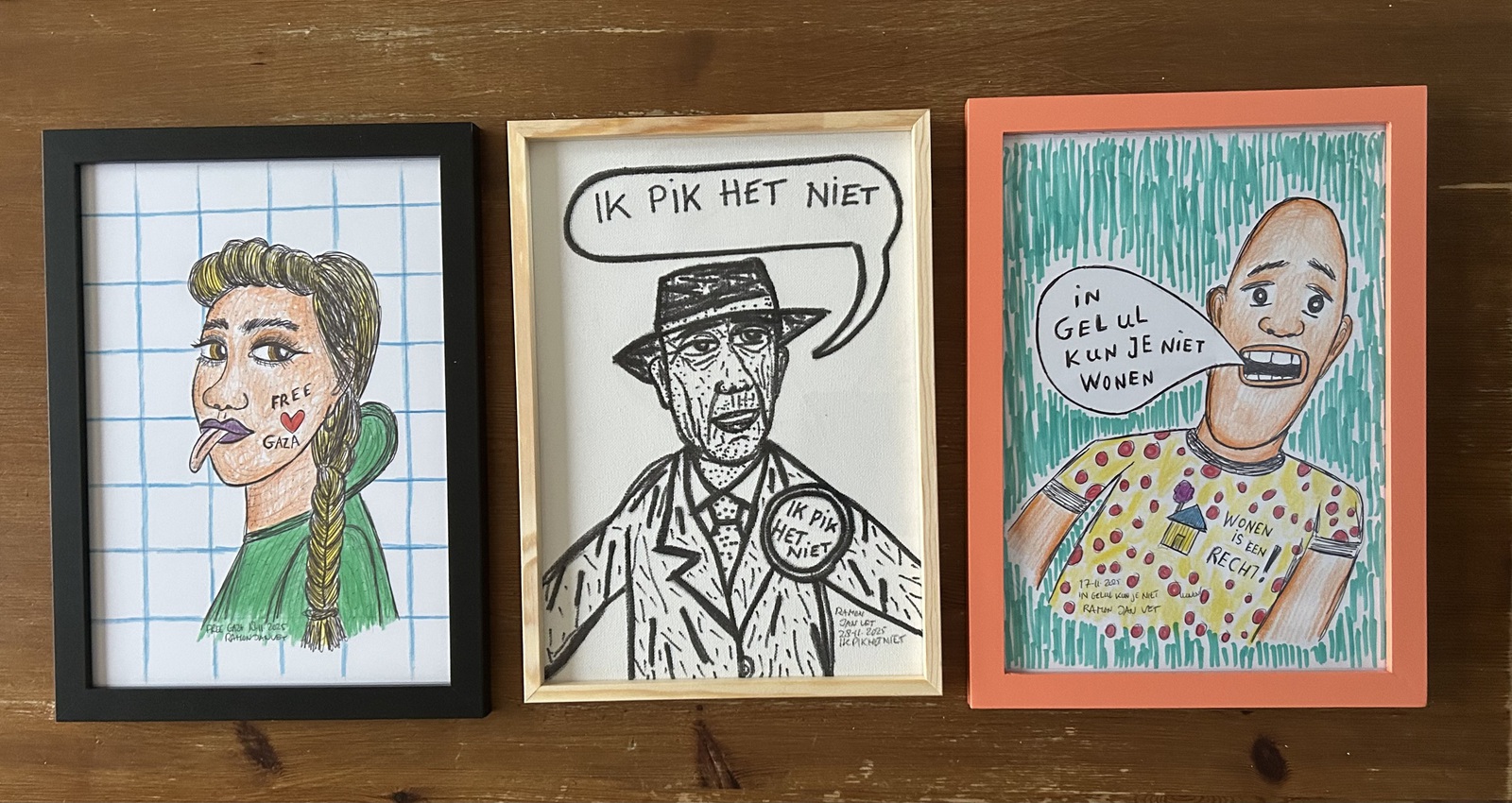 Portret in lijst 29x21 cm