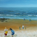 Vakantie aan de kust van Bretagne werkt erg inspirerend. Al slenterend kun je er heerlijk galerietjes bekijken. Teglijk zijn er zoveel mooie, inspirerende uitzichten, dat het moeilijk is een keuze te maken.