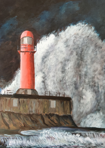 De laatste tijd werk ik wat meer met schildermessen. Hierdoor krijgen de werken een meer schilderachtig karakter.