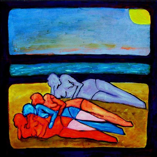 Hutje mutje op het strand