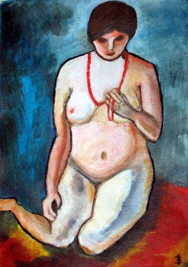 Naakt met koraalketting (1910)