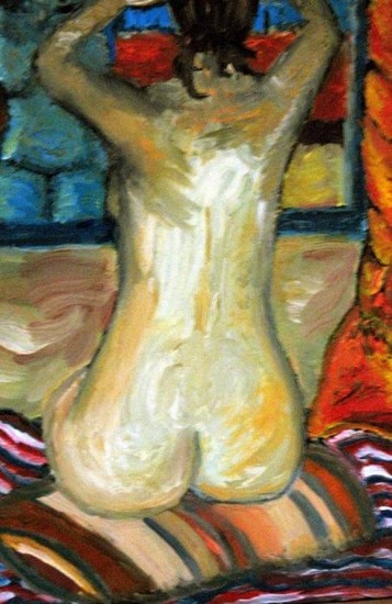 Naakt op de rug gezien