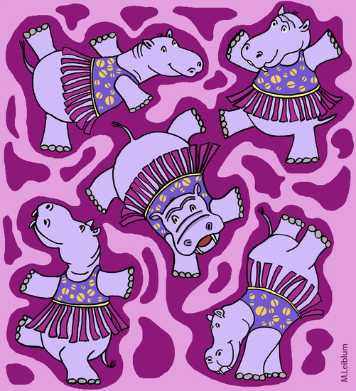 dansende nijlpaarden