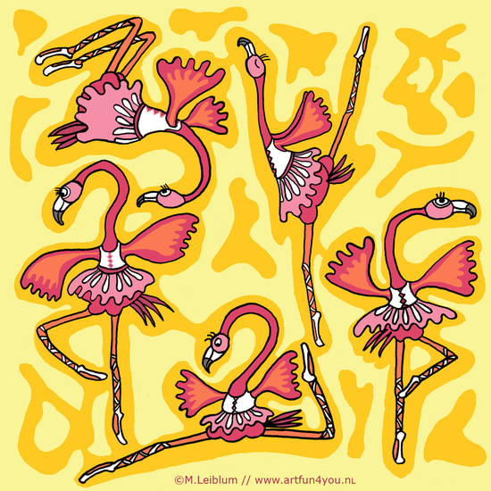 dancing flamingo's