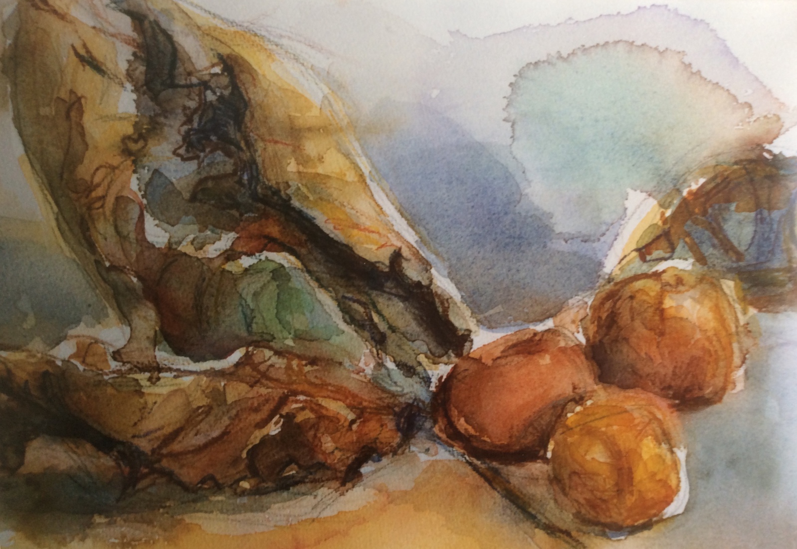 Stilleven met gedroogde mandarijnen