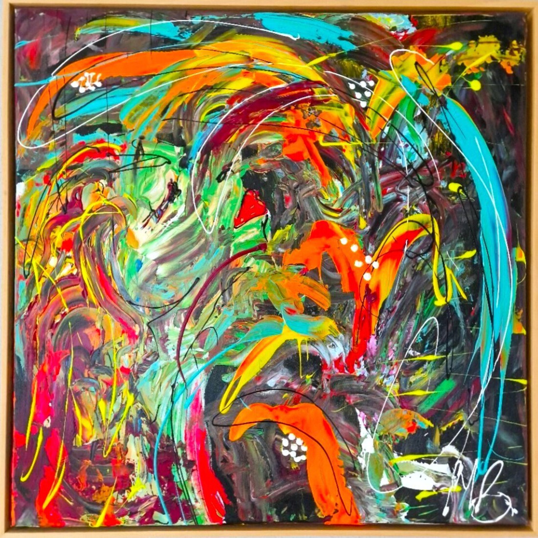 Abstract kleurrijk kunstwerk