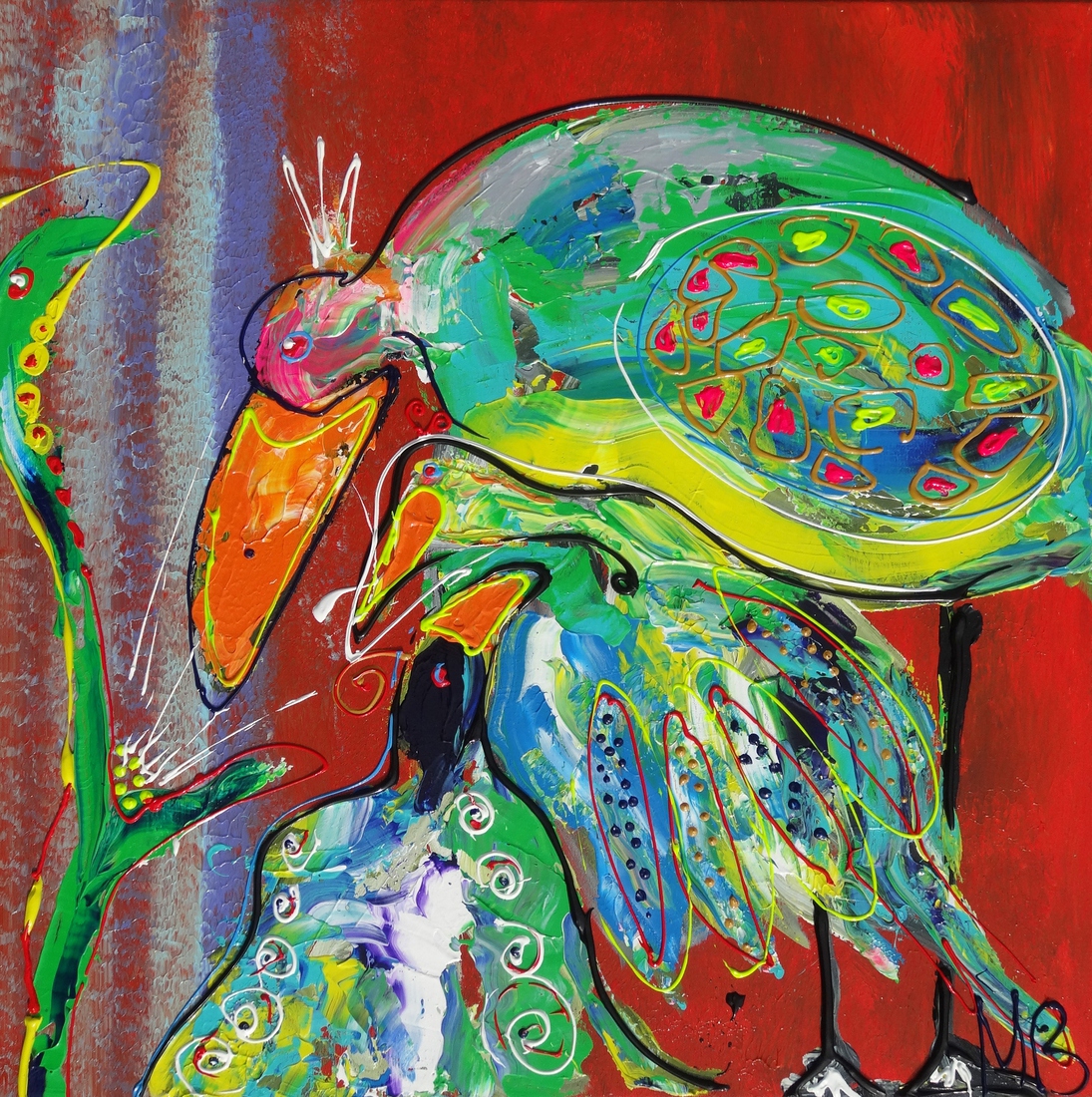 Kleurrijk abstract schilderij