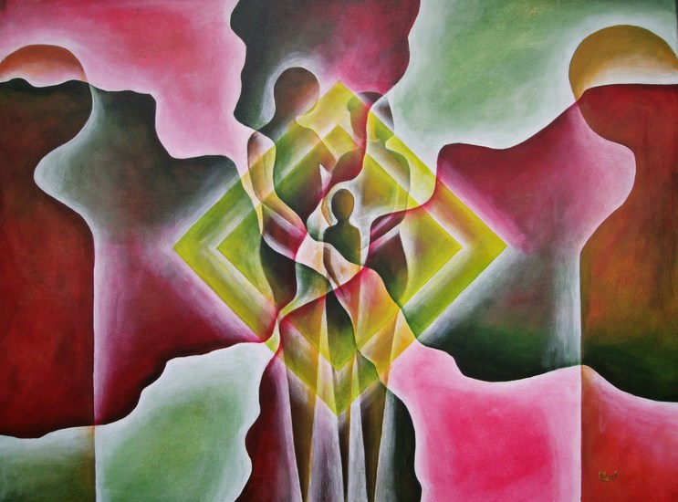 Gezin met drie personen