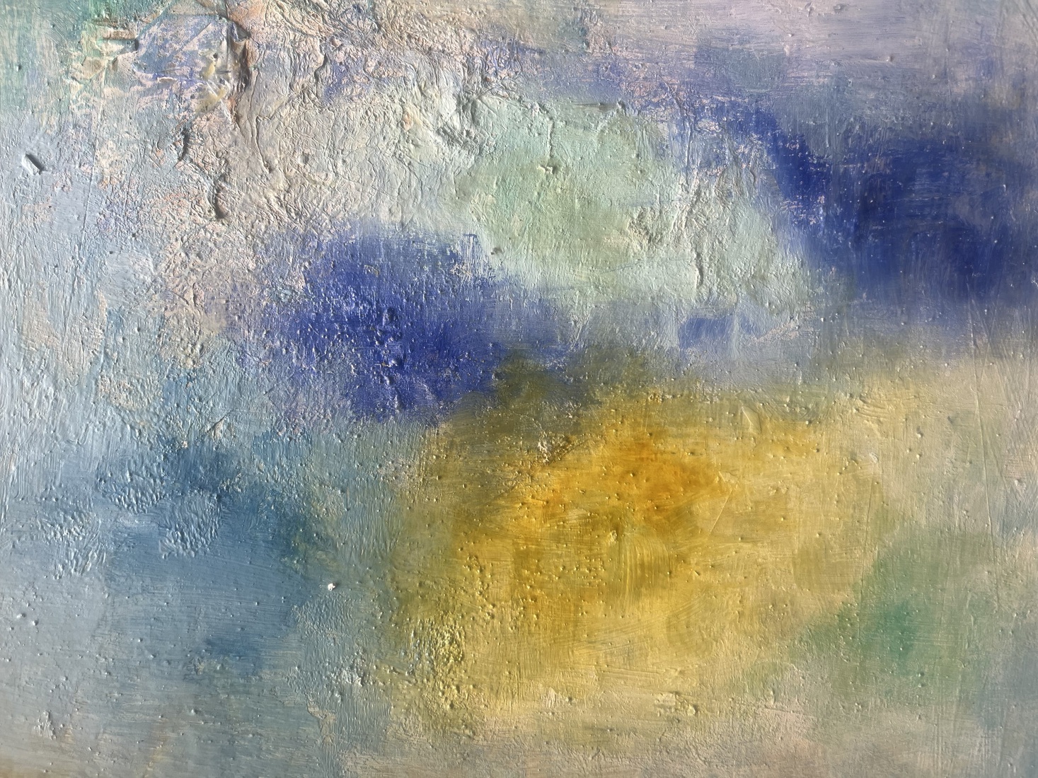 Blauw geel compositie 