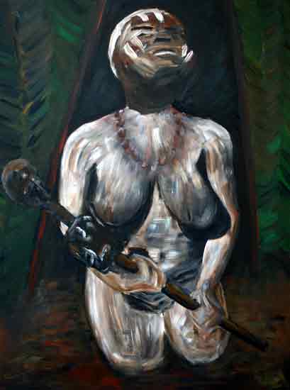 Afrikaanse vrouw in trance