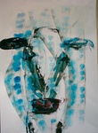 Al jaren voel ik mij aangetrokken tot koeien. In 2005 ben ik op zoek gegaan naar een oerbeeld van een koe, waarin hun karaktereigenschappen voelbaar worden. Dit resulteerde in acrylschilderijen op papier, waarin ik met roller en paletmes snel achter elkaar koeien portretteerde zonder gebruik van foto's. Elke koe heeft haar eigen karakter gekregen.