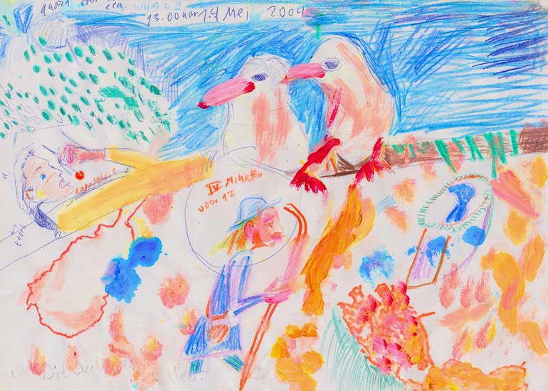 meeuwen, herder, man en kersje