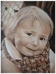 Portretten van kinderen in acrylverf en olieverf.