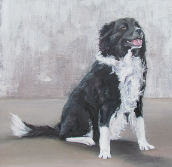 Joppe zittend op de grond