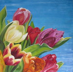 Olieverf schilderijen van bloemen