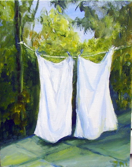 zomerse geur aan het wasgoed