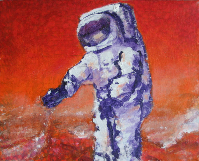 Astronaut op Mars
