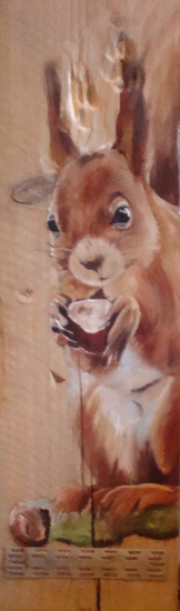 Squirrel on Wood