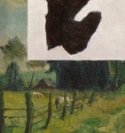 Nieuwe creaties ontstaan uit werkjes die ik vind op de rommelmarkt.