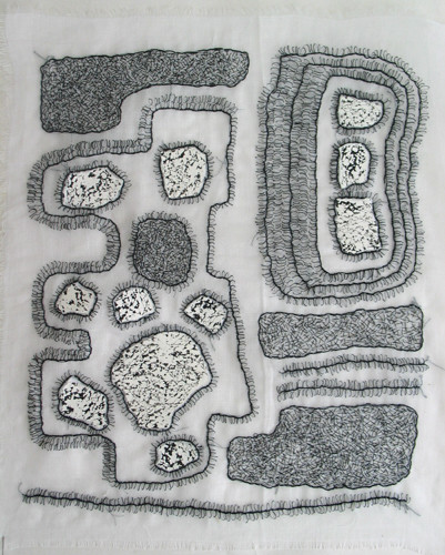 textieltekening zwart-wit