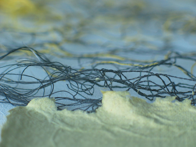 detail 'tegeltableau' zwart-geel