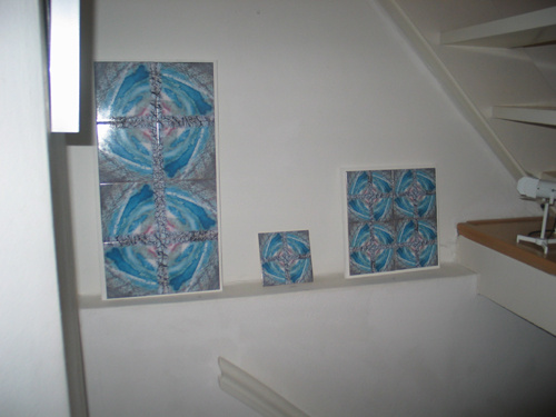 tegels 'roos in de lucht'