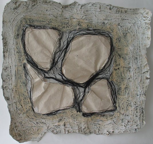 papier in stromend garen