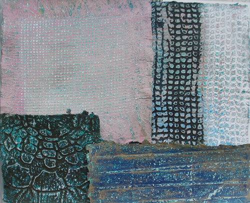 collage van handgeschept papier