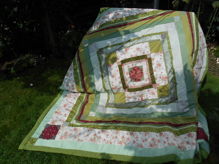 quilt in verschillend groen