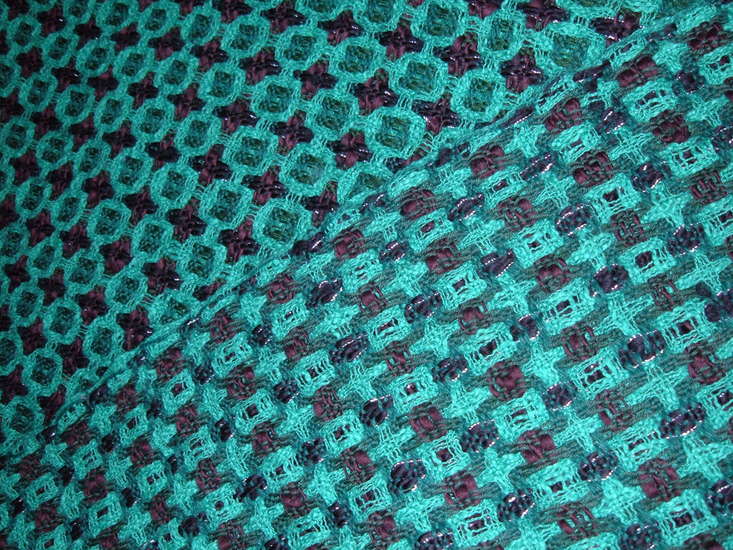 aquagroen/paarse plaid