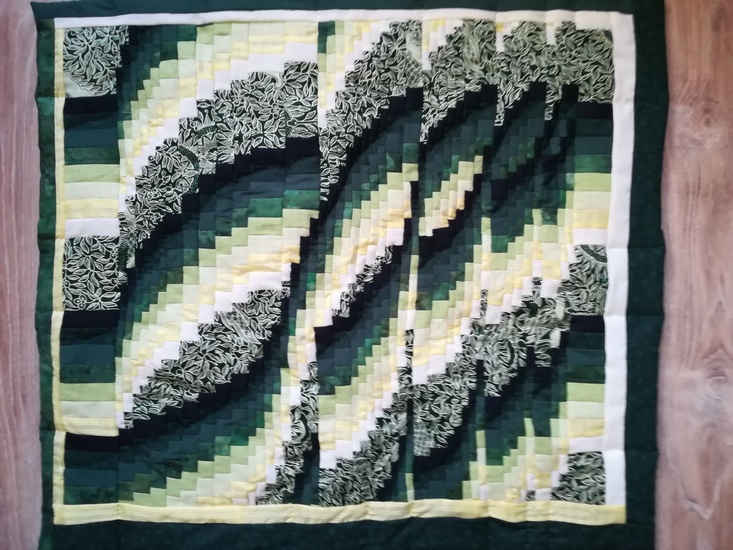 golven in groen/geel/zwart