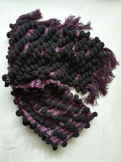 zwarte bolletjessjaal