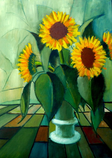 Zonnebloemen van Thea