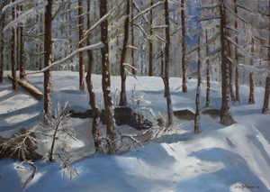 Bossen, agrarische landschappen, open ruimten en stadsgezichten. Een enorme inspiratiebron. Omdat ik niet 'en-plein-air' schilder, gebruik ik foto's als beeldmateriaal.