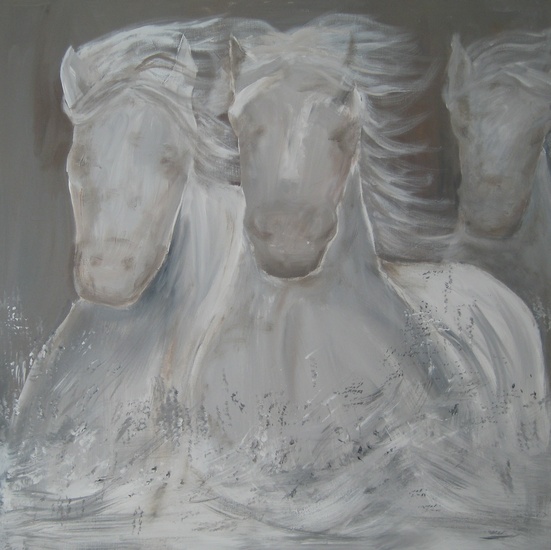 paarden in Acryl