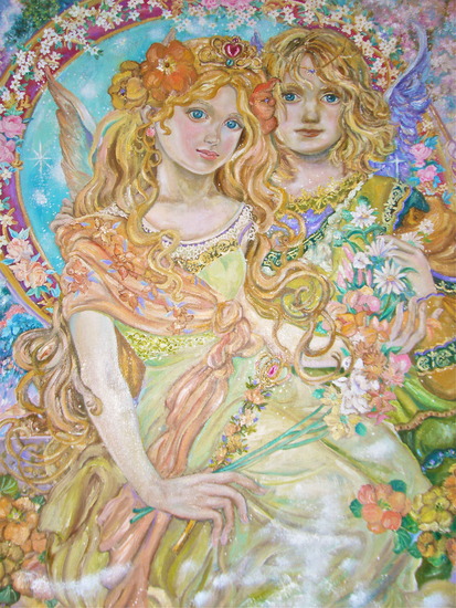 Yumi Sugai.The lovers of the spring angel.poster.