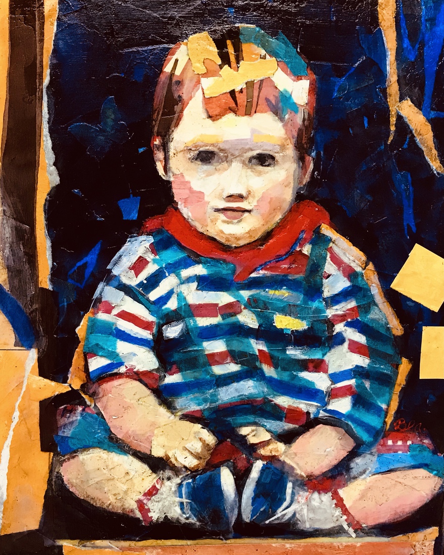 Peuter in het kippenhok