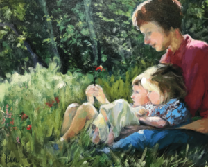 Mijn eigen fotoalbum vormt de inspiratiebron voor deze schilderijen.