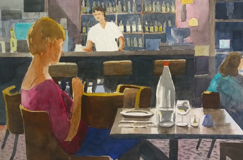 2015-134 Alleen in het cafe