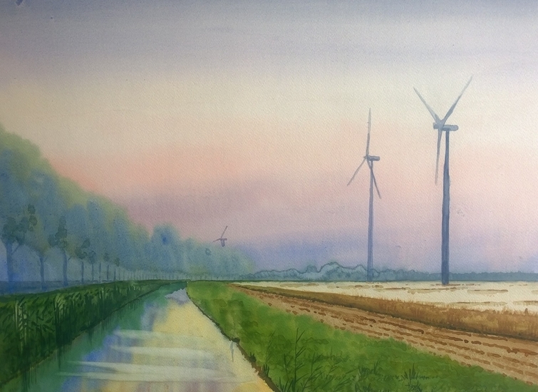 2016-63 Avond in de polder