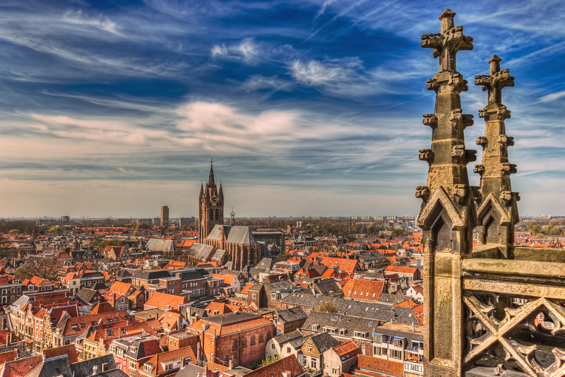 Uitzicht over Delft
