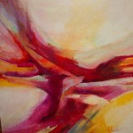 impressionistisch abstract werk met invloed van landschapsimpressies.