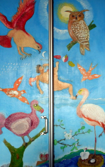 sliding door birds Icarus