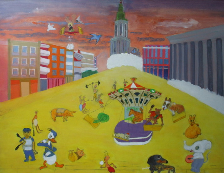 Roundabout of life in Groningen